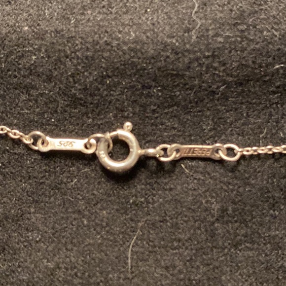 Tiffany & Co Elsa Peretti Open Heart Necklace- Sterling Silver, 17” - Picture 3 of 4